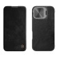 NILLKIN θήκη Qin Prop Leather για iPhone 16, δερμάτινη, μαύρη