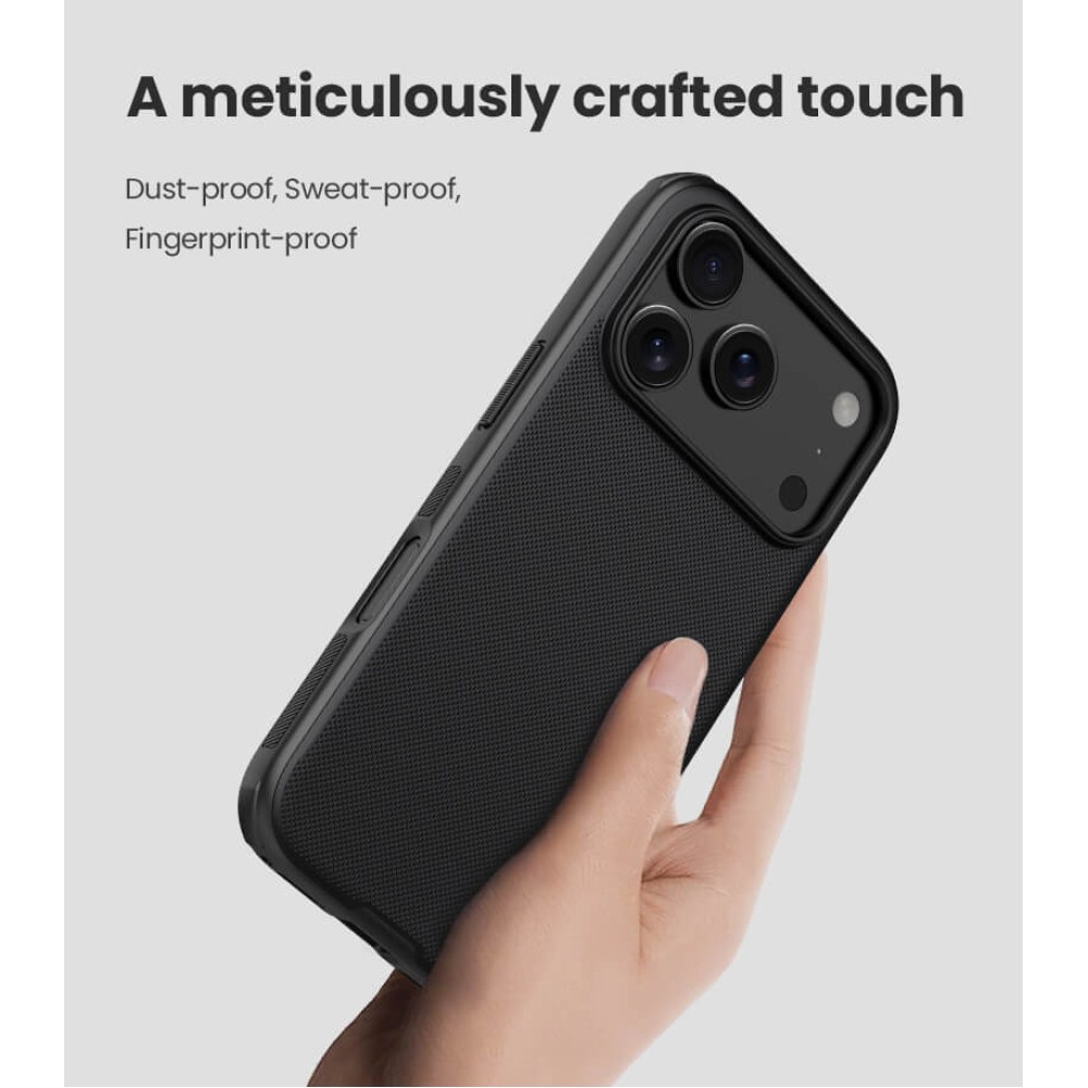 NILLKIN θήκη Super Frosted Shield Pro για Apple iPhone 17 Pro, μαύρη