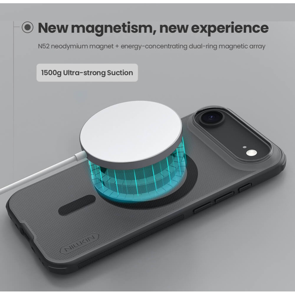 NILLKIN θήκη Super Frosted Shield Pro Magnetic για Apple iPhone 17 Air, διάφανη/μαύρη
