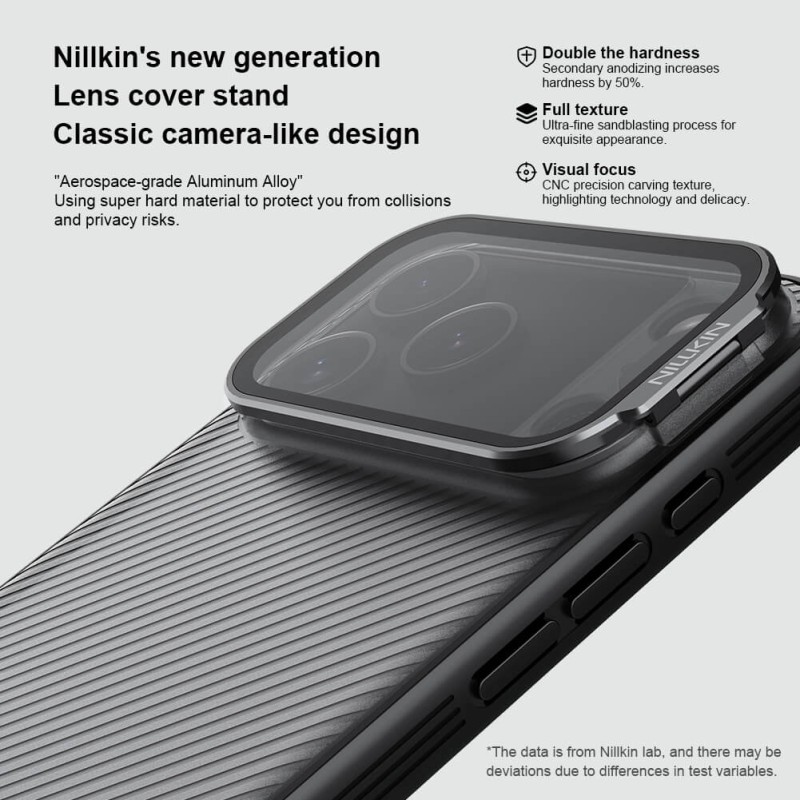 NILLKIN θήκη CamShield Prop για Apple iPhone 17 Pro Max, διάφανη/μαύρη