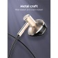 LDNIO earphones με μικρόφωνο HP09, 3.5mm, 1.2m, ροζ χρυσό