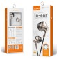 LDNIO earphones με μικρόφωνο HP09, 3.5mm, 1.2m, ροζ χρυσό