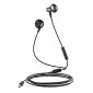 LDNIO earphones με μικρόφωνο HP08, 3.5mm, 1.2m, γκρι