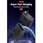 LDNIO φορτιστής τοίχου Q366 με καλώδιο, USB/2x USB-C, 65W, GaN, μαύρος
