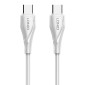 LDNIO καλώδιο USB-C σε USB-C LC611C, 65W PD, 1m, λευκό