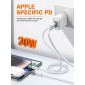 LDNIO καλώδιο Lightning σε USB-C LC601I, 30W PD, 1m, γκρι