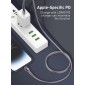LDNIO καλώδιο Lightning σε USB-C LC651I, 30W, 1m, χρυσό
