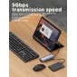 LDNIO docking station DS-15H, 5 θυρών, USB-C σύνδεση, 4K, 100W PD, γκρι