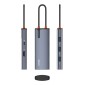 LDNIO docking station DS-15H, 5 θυρών, USB-C σύνδεση, 4K, 100W PD, γκρι