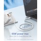 LDNIO καλώδιο USB-C LC901C, 65W PD, 480Mbps, 1m, λευκό