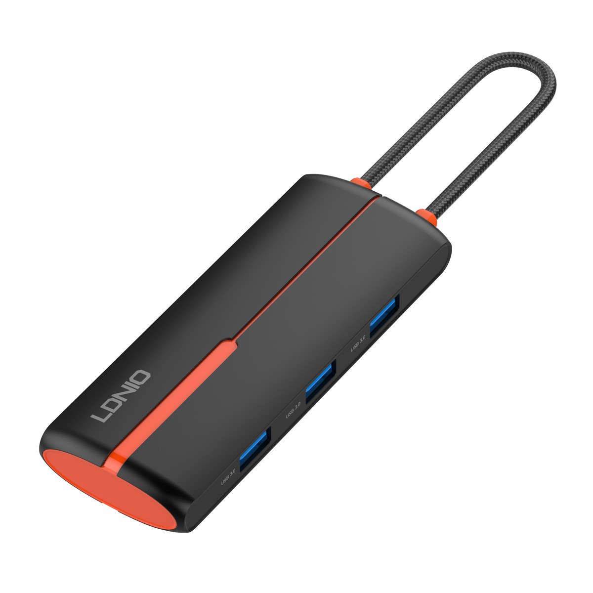 LDNIO docking station DS-25H, 5 θυρών, USB-C σύνδεση, 4K, 100W PD, μαύρο