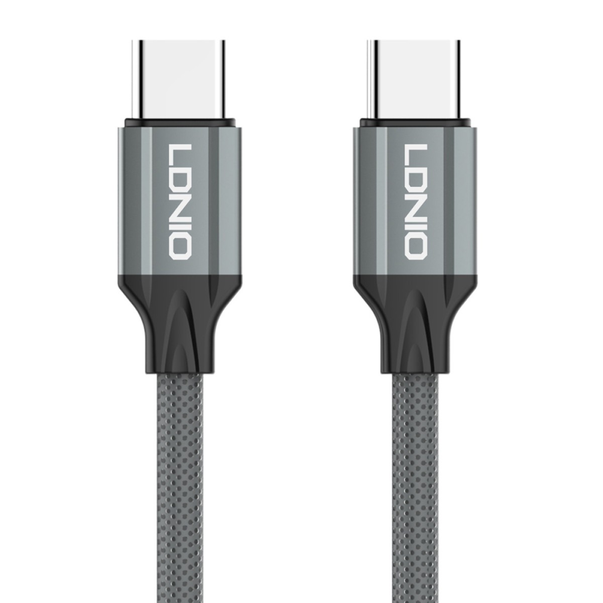 LDNIO καλώδιο USB-C iP-441c, 65W, 480Mbps, 1m, γκρι