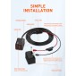 LDNIO φορτιστής μοτοσυκλέτας C108 με καλώδιο, USB/USB-C, 60W, μαύρος