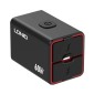 LDNIO φορτιστής μοτοσυκλέτας C108 με καλώδιο, USB/USB-C, 60W, μαύρος