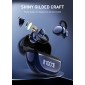 LDNIO earphones με θήκη φόρτισης T09, OWS, Φ10mm, 35/400mAh, μπλε