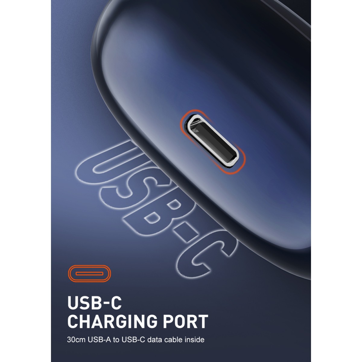 LDNIO earphones με θήκη φόρτισης T09, OWS, Φ10mm, 35/400mAh, μπλε