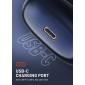 LDNIO earphones με θήκη φόρτισης T09, OWS, Φ10mm, 35/400mAh, μπλε