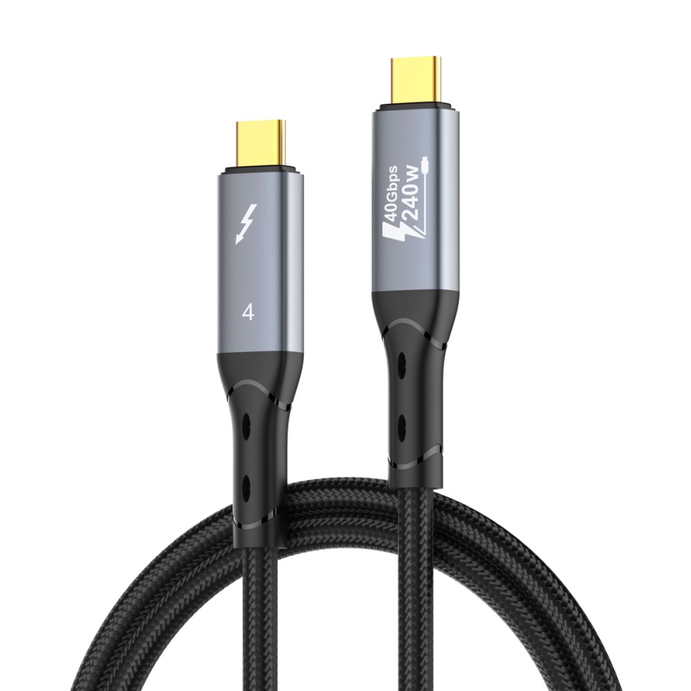 LDNIO καλώδιο USB-C TC-11c, 240W, 40Gbps, 8K/60Hz, 1m, μαύρο