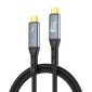 LDNIO καλώδιο USB-C TC-11c, 240W, 40Gbps, 8K/60Hz, 1m, μαύρο