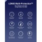 LDNIO φορτιστής τοίχου Q2617 με καλώδιο USB-C, EU/UK/US βύσμα, USB/USB-C, 65W, GaN, λευκός