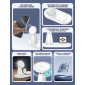 LDNIO ασύρματος φορτιστής WL01 με LED φωτισμό, 3 σε 1, 15W, λευκός