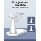 LDNIO ασύρματος φορτιστής WL01 με LED φωτισμό, 3 σε 1, 15W, λευκός