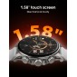 LDNIO smartwatch SW01, heart rate, 1.58" AMOLED, lP68, μαύρο