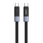 LDNIO καλώδιο USB-C LC242c, flat, 65W, 480Mbps, 2m, μαύρο