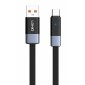 LDNIO καλώδιο USB-C σε USB LS242c, flat, 50W, 480Mbps, 2m, μαύρο