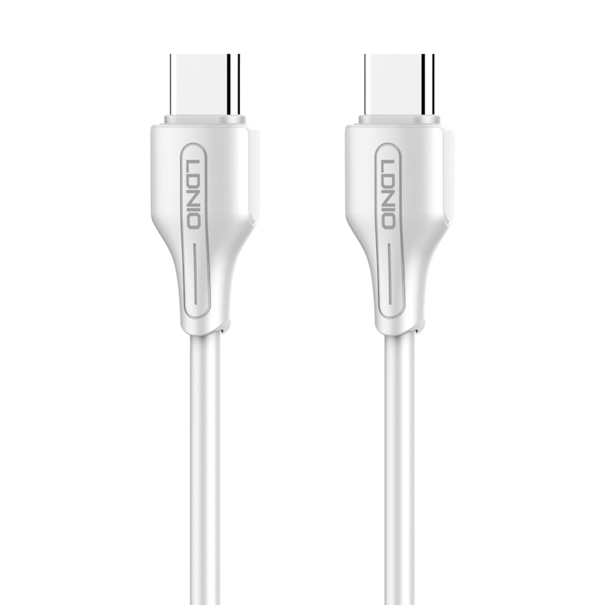 LDNIO καλώδιο USB-C σε USB-C LC121C, 65W PD, 1m, λευκό