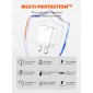 LDNIO φορτιστής τοίχου A2528M με καλώδιο, 2x USB-C, 35W, MFi, λευκό