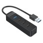 ORICO USB hub TWU32-4A, 4x θυρών, USB 3.0, 5Gbps, USB σύνδεση, έξτρα τροφοδοσία, μαύρο
