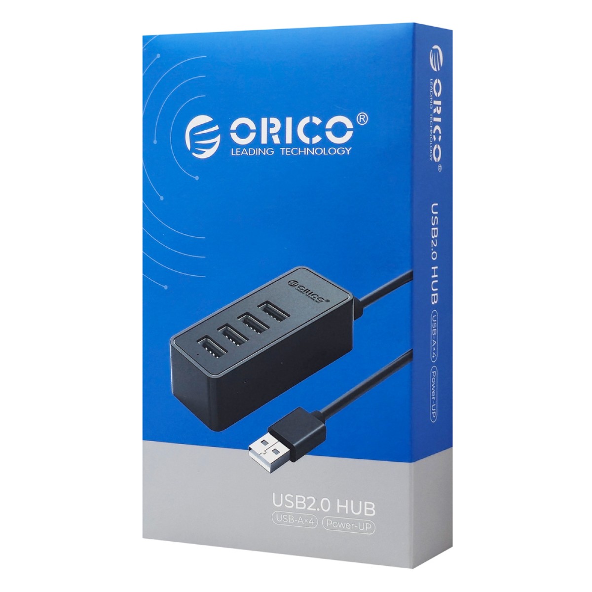 ORICO USB hub W5P-U2, 4x θυρών, USB 2.0, 480Mbps, USB σύνδεση, 1m καλώδιο, μαύρο