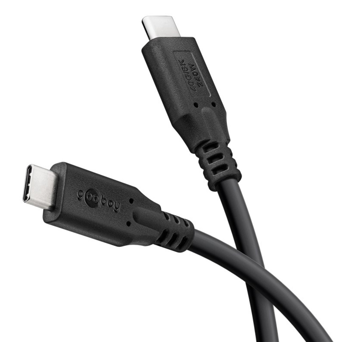 GOOBAY καλώδιο USB-C 74183, USB4, 240W, 40Gbps, 8K/60Hz, 1m, μαύρο