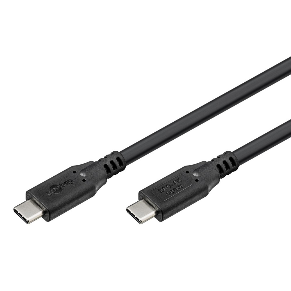 GOOBAY καλώδιο USB-C 74198, USB4, 100W, 20Gbps, 4K/60Hz, 3m, μαύρο