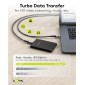 GOOBAY καλώδιο USB-C 74210, USB4, 240W, 40Gbps, 8K/60Hz, 0.50m, γκρι