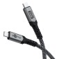 GOOBAY καλώδιο USB-C 74210, USB4, 240W, 40Gbps, 8K/60Hz, 0.50m, γκρι