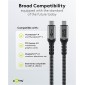 GOOBAY καλώδιο USB-C 74212, USB4, 240W, 40Gbps, 8K/60Hz, 1.5m, γκρι