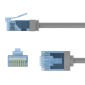 GOOBAY καλώδιο δικτύου 74221, CAT 6A U/UTP, ultra slim, copper, 500MHz, 0.5m, γκρι