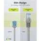 GOOBAY καλώδιο δικτύου 74222, CAT 6A U/UTP, ultra slim, copper, 500MHz, 1m, γκρι