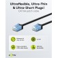 GOOBAY καλώδιο δικτύου 74232, CAT 6A U/UTP, ultra slim, copper, 500MHz, 0.50m, μαύρο