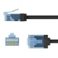 GOOBAY καλώδιο δικτύου 74232, CAT 6A U/UTP, ultra slim, copper, 500MHz, 0.50m, μαύρο