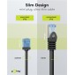 GOOBAY καλώδιο δικτύου 74238, CAT 6A U/UTP, ultra slim, copper, 500MHz, 3m, μαύρο