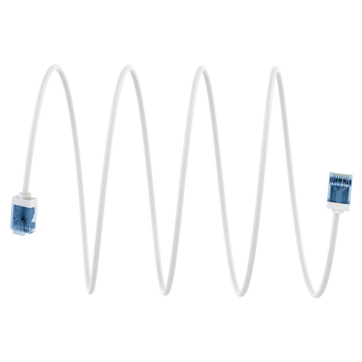 GOOBAY καλώδιο δικτύου 74285, CAT 6A U/UTP, ultra slim, copper, 500MHz, 0.5m, λευκό