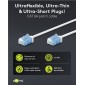 GOOBAY καλώδιο δικτύου 74287, CAT 6A U/UTP, ultra slim, copper, 500MHz, 2m, λευκό