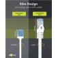 GOOBAY καλώδιο δικτύου 74287, CAT 6A U/UTP, ultra slim, copper, 500MHz, 2m, λευκό