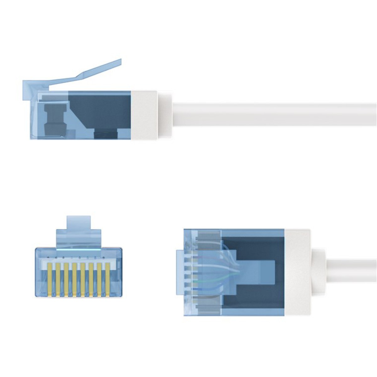 GOOBAY καλώδιο δικτύου 74288, CAT 6A U/UTP, ultra slim, copper, 500MHz, 3m, λευκό