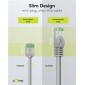 GOOBAY καλώδιο δικτύου 74344, CAT 8.1 U/FTP, ultra slim, copper, 40Gbps, 0.25m, γκρι