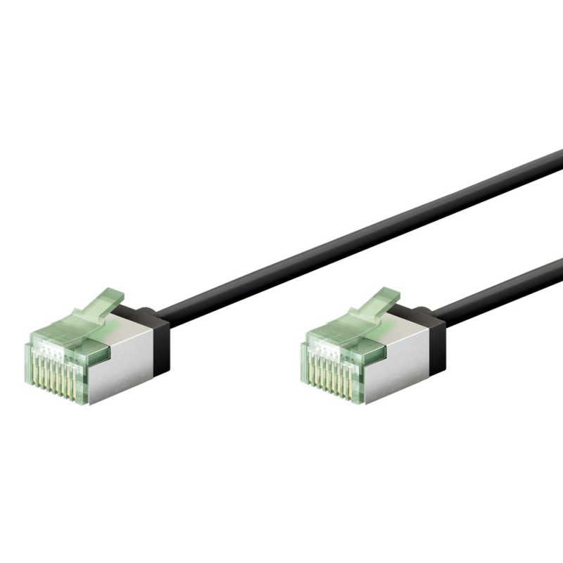 GOOBAY καλώδιο δικτύου 74350, CAT 8.1 U/FTP, ultra slim, copper, 2000MHz, 0.15m, μαύρο