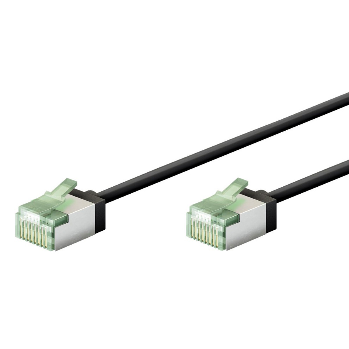 GOOBAY καλώδιο δικτύου 74351, CAT 8.1 U/FTP, ultra slim, copper, 40Gbps, 0.25m, μαύρο